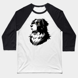 Stunning and Cool Caucasian Shepherd Dog Monochrome and Gold Portrait for Father's Day Baseball T-Shirt